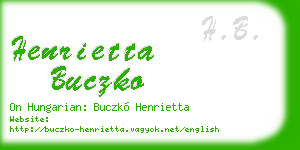 henrietta buczko business card