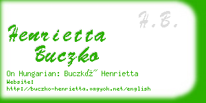 henrietta buczko business card